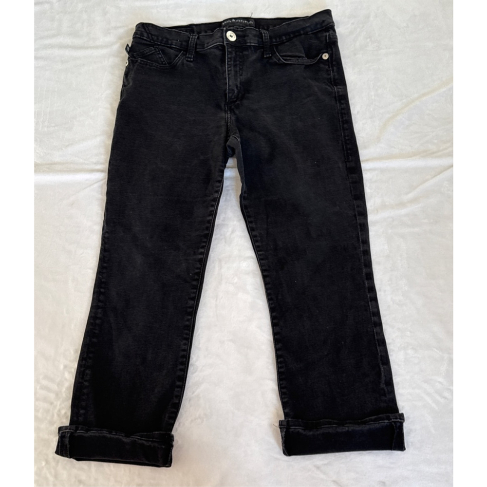 Women's Rock & Republic Black Cropped Jeans Size 14